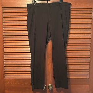 Banana Republic Avery Washable Italian Wool Straight Cut Black Ankle Pants 16 L
